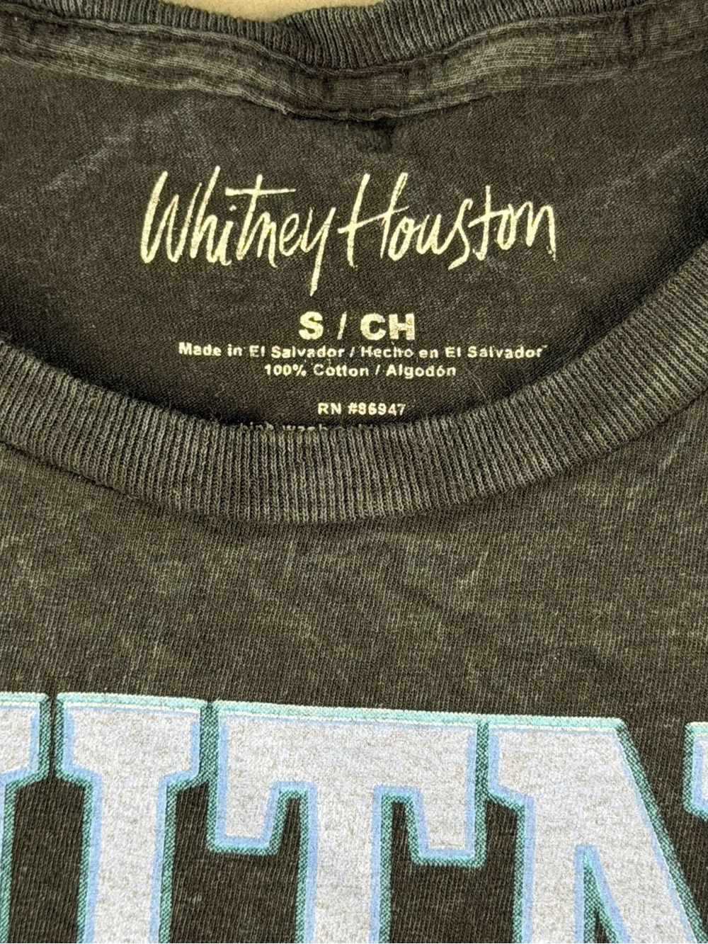 Whitney Houston Black Graphic Short Sleeve Tee - Icon Portrait - Picture 2 of 6